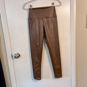 Brown Pleather Legging Size Small